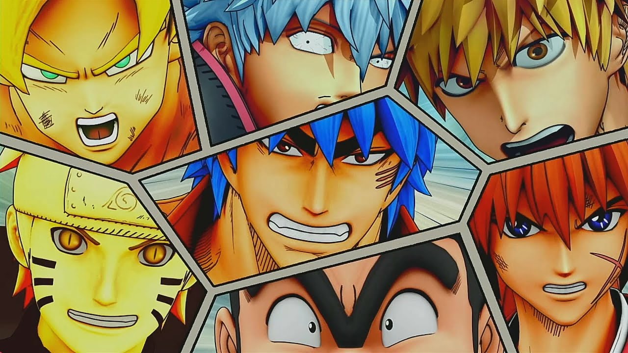 悟空 ナルト トリコ 剣心 ルフィ 銀魂等ジャンプのキャラ勢ぞろい【J