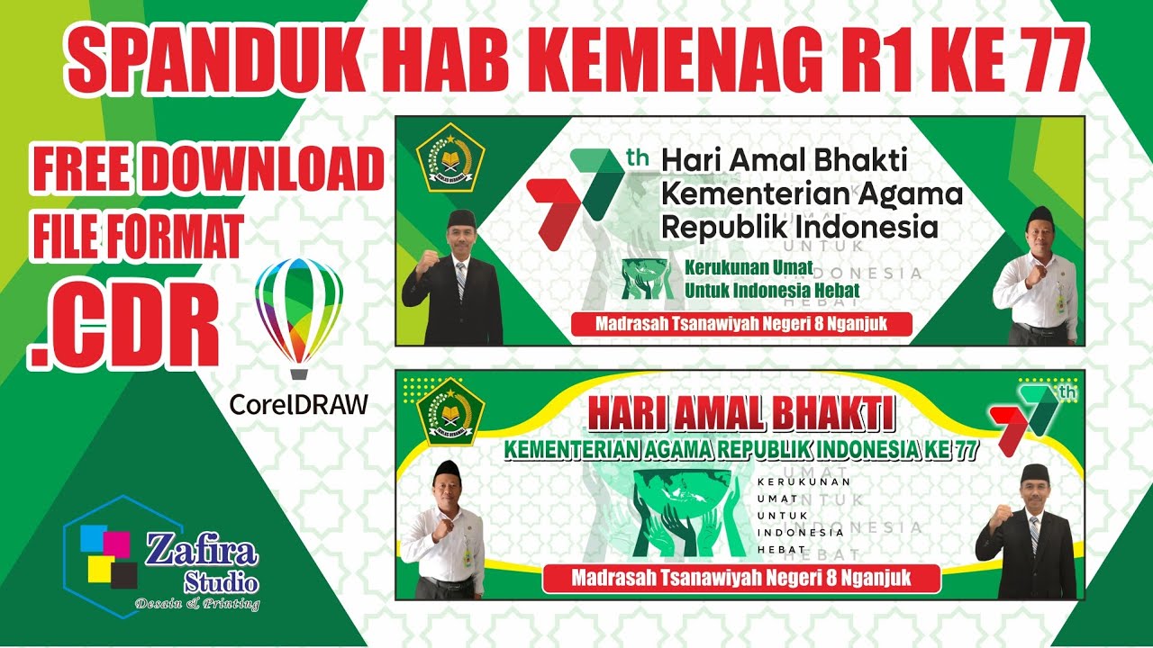 Download logo dan desain spanduk hari amal bhakti kemenag ri ke 77