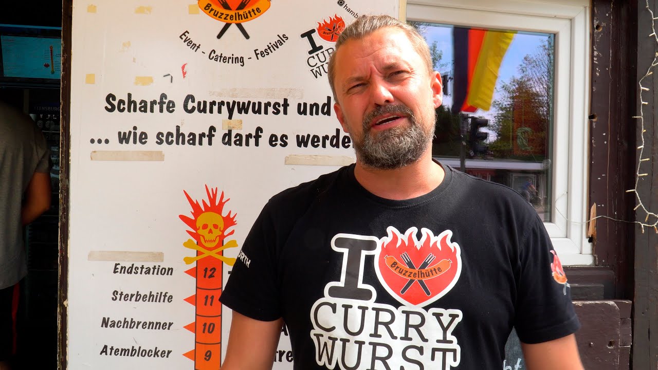 Немецкая культура закусок в Гамбурге! Самая острая карривурст в Германии!