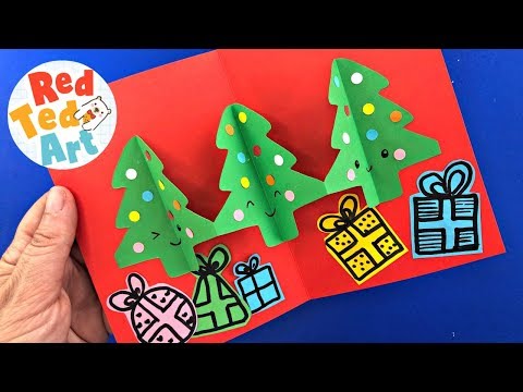 Handmade Christmas Card, Origami Christmas Card, Santa Claus Christmas Gift, Merry Christmas Card, Modern Christmas, Unique Christmas Cards