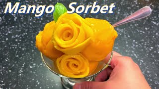 3 ingredient mango sorbet recipe (easy and amazing)