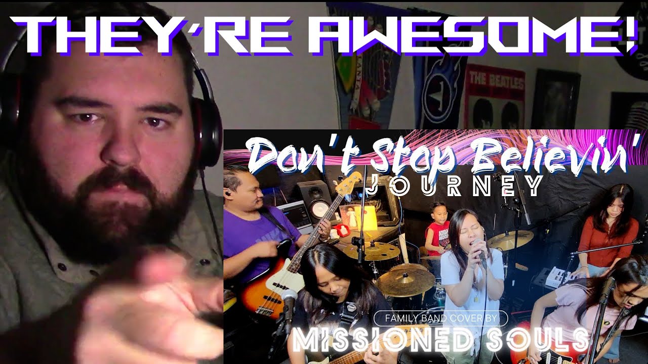 Singer reaction to Missioned Souls - Don't Stop Believin' (Journey Cover)