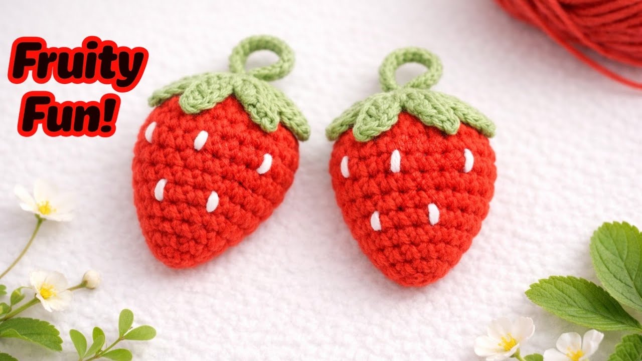 Turn Yarn Into a Sweet Strawberry 🍓🧶