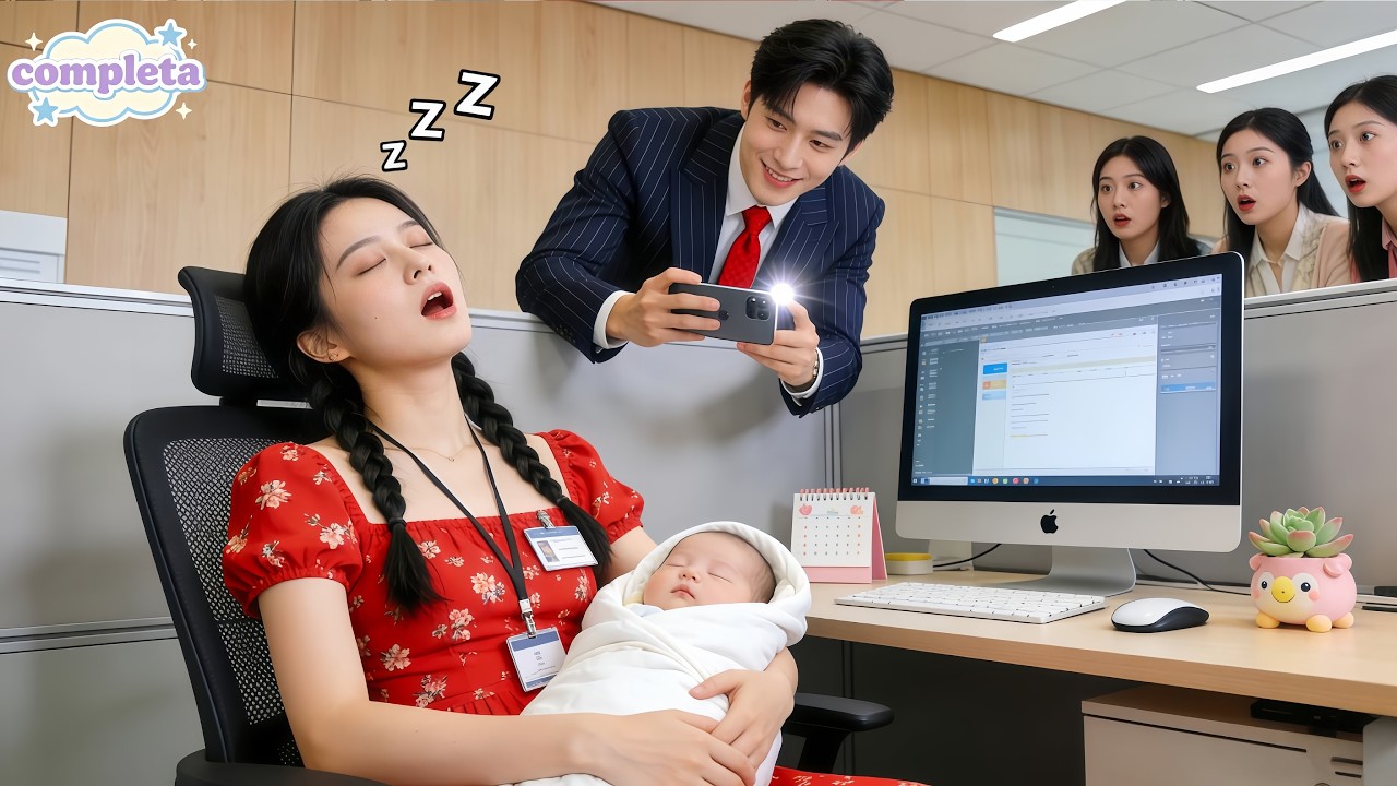Ninguém desafia CEO rígido; até mãe solteira dormir no trabalho—amor surge!
