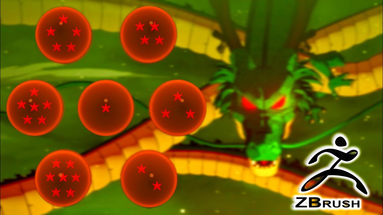 The Seven Dragon Balls From The Dragon Ball Series (Zbrush Timelapse