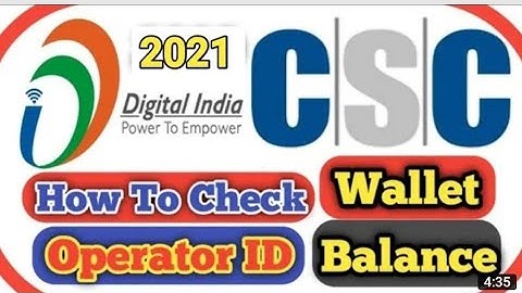 How To Check Csc Opreator Wallet Balance csc Opreator Ka Wallet ka balance kese check Kren #csc,#vle
