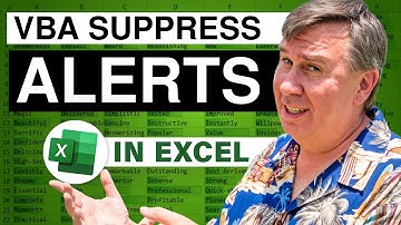 Excel - Boost Your Macro Efficiency: Suppress Alerts in Excel with VBA - Episode 1211.225