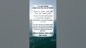 Doa pelunas hutang dan lancar rezeki, dibaca ba