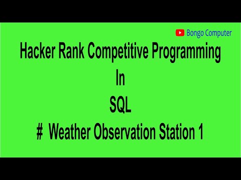 Learn How To Solve Hacker Rank SQL Prob #007 Weather Observ. Stat.1[DB2,MySQL,Oracle, MS SQL SERVER]