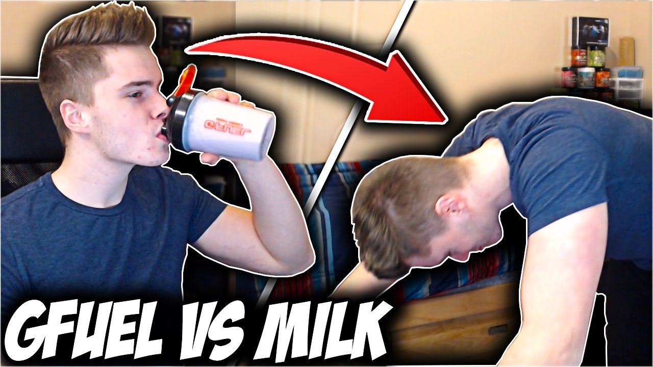 GFUEL MIXED WITH MILK !? (MIXING GAMMA WITH MILK) GFUEL VS. MILK TASTE TEST !!