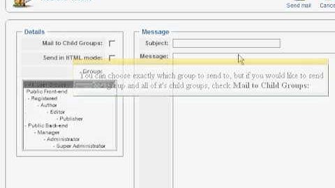 Joomla 1.5 Tutorial - How to send an email to users?