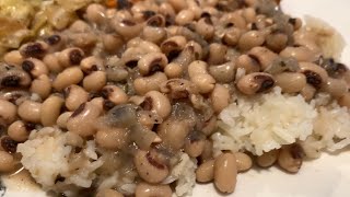 Super Easy Black Eye Peas! (Without Pork)