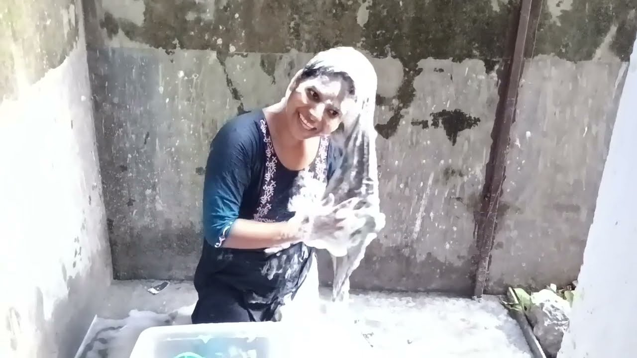 I washed my own long hair mysel//😍🥰