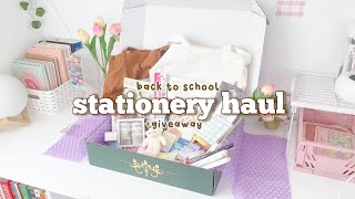 back to school stationery haul + international giveaway 💌 ft. stationeypal | romellowy