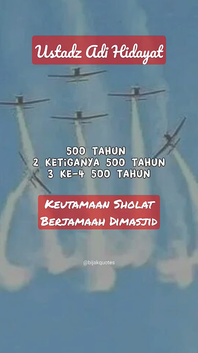 Keutamaan Sholat Berjamaah Dimasjid #ceramahsingkat #ustadzadihidayat