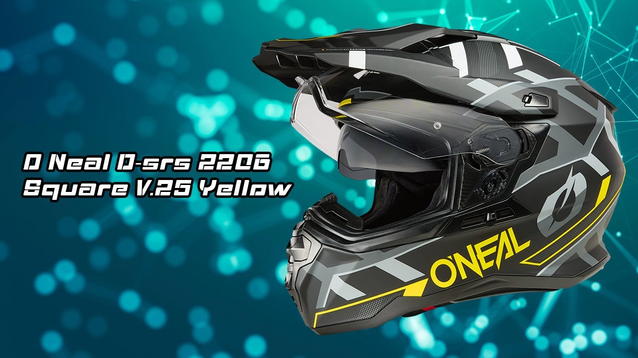 O ニール D-SRS 2206 スクエア V.25 ヘルメット イエロー | MotoStorm [jp]