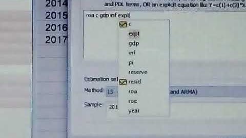 Regression in Eviews-9 and result interpretation | Abhik