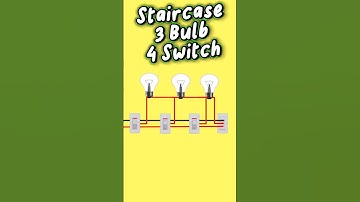 Staircase 3 Bulb 4 Switch Controls Connection #ytshorts #tradingshorts #viralshort
