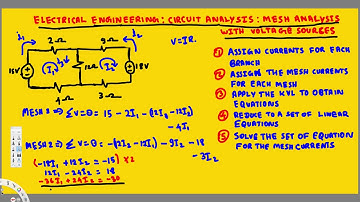 Electrical Engineering : Circuit Analysis : Mesh Analysis w/Voltage Sources #2