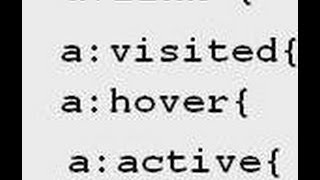 HTML, CSS: Links, Programming the 4 States