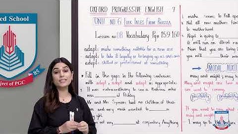 Class 7 - English - Unit 6 - Lecture 8 - Falk Tales From Russia - Auxiliary verbs - Allied Schools