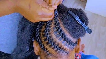 Learn how to: Protective Flat twist cornrows epc:2|| twist cornrows Majongoo Spirals @JOYCEARTS.1