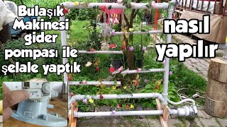 Bulaşik Maki̇nesi̇ Pompasi İle Su Pompasi Yapimi - El Yapimi Şelale Yapimi
