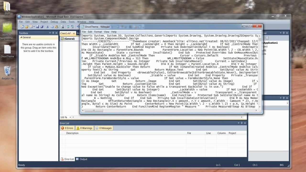 How To Import a Theme Into a Visual Basic Project - YouTube