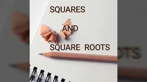 Lesson plan for Squares and square roots
