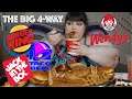 The Big 4 Way Mukbang Jack In The Box Wendys Taco Bell and Burger King