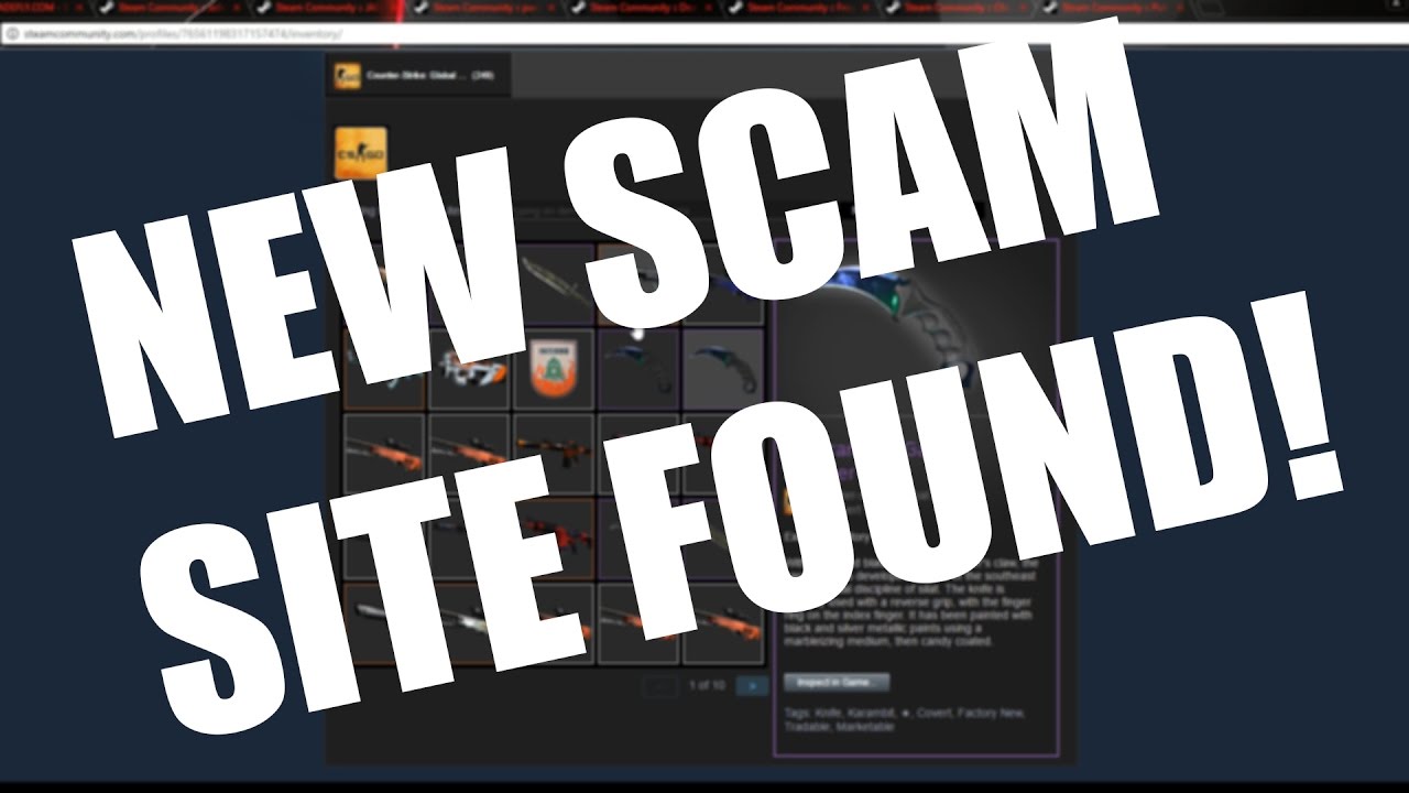 NEW CSGO SCAM SITE - CSGOTRADEFLY.COM (DON'T USE IT) - YouTube