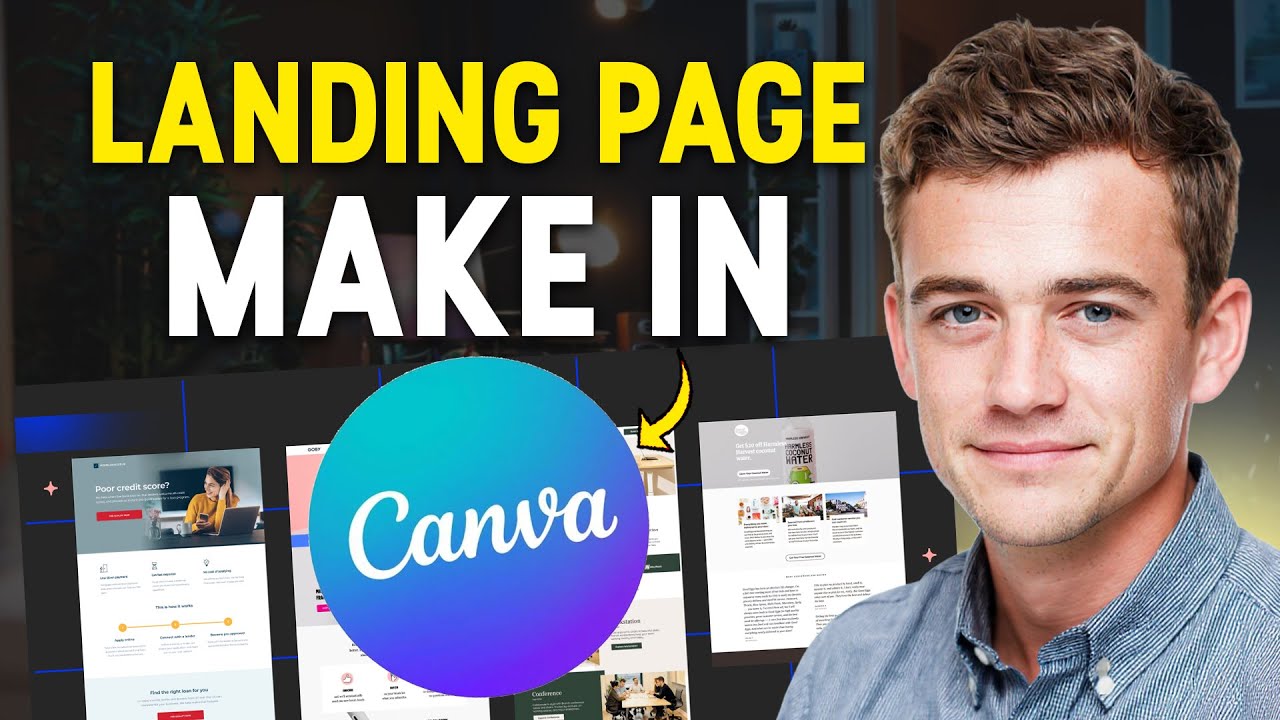 How to Make a Free Landing Page Using Canva (2026) | Step by Step ✅