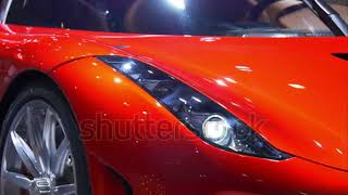 stock footage  k italian luxury red car dream sport vehicle in a motor show screenshot 4