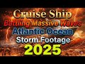 Kreuzfahrtschiff Kämpft Gegen Gewaltige Wellen Im Atlantik Sturmaufnahmen 2025