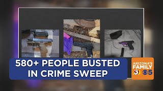 580+ people arrested during anti-crime operation in Phoenix