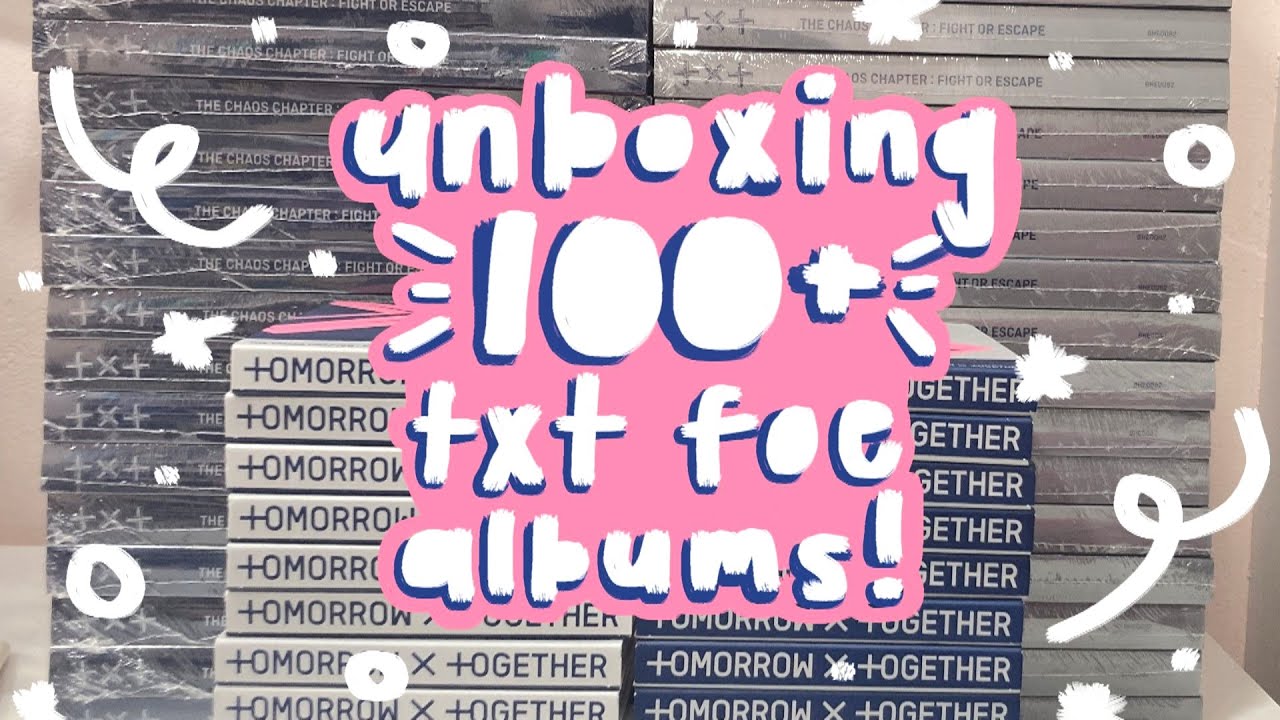📦✨ unboxing 100+ FIGHT OR ESCAPE albums (txt weverse group order)