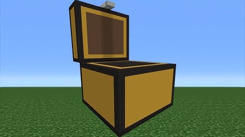 Minecraft Tutorial: How To Make An Open Single Chest Statue