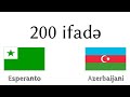 200 ifadə - Esperanto dili - Azərbaycan dili