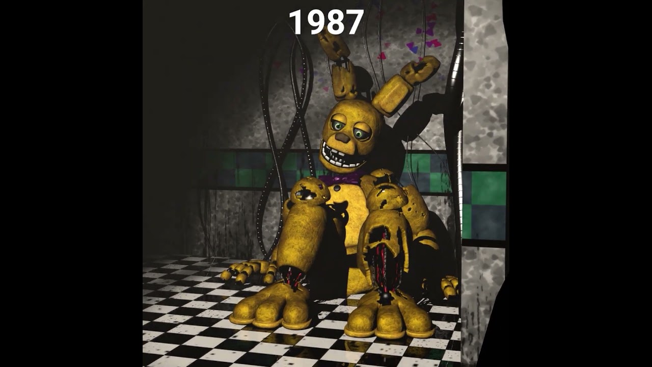 FNAF Springlock Animatronics over the years