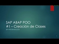 SAP ABAP POO #1 – Creación de Clases