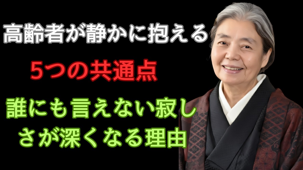 【樹木希林】孤独 高齢者が静かに抱える 5つの共通点 誰にも言えない寂しさが深くなる理由
