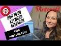 How To Do Keyword Research For Pinterest