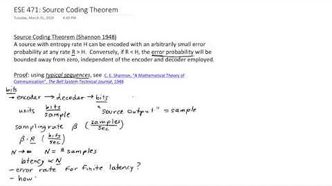 ESE 471 Shannon Source Coding Theorem