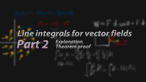 Line integral for vector fields Part 2 (Explanation and Line integrals theorem proof)