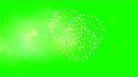 Green Screen Beautiful Fire works Effect || Chroma Key Fireworks Graphics