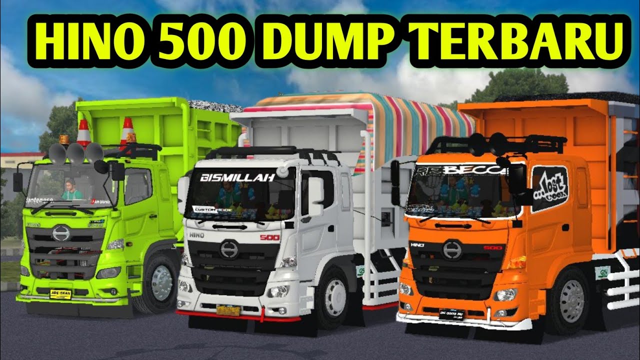 SHARE 3!!? MOD HINO 500 DUMP TRUCK TERBARU BUSSID || MOD BUSSID TERBARU 2023