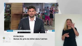 01.06.2026 Baisse du prix du billet dans l'aérien