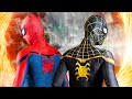 Team spiderman  black  red spiders  superhero in real life epic live action