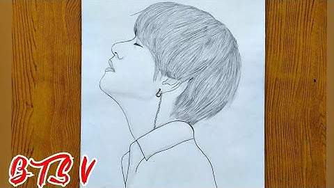 Drawing BTS-V From DNA MV |방탄소년단|How to draw BTS V |Kim Taehyung Sketch easy step by step |김태형