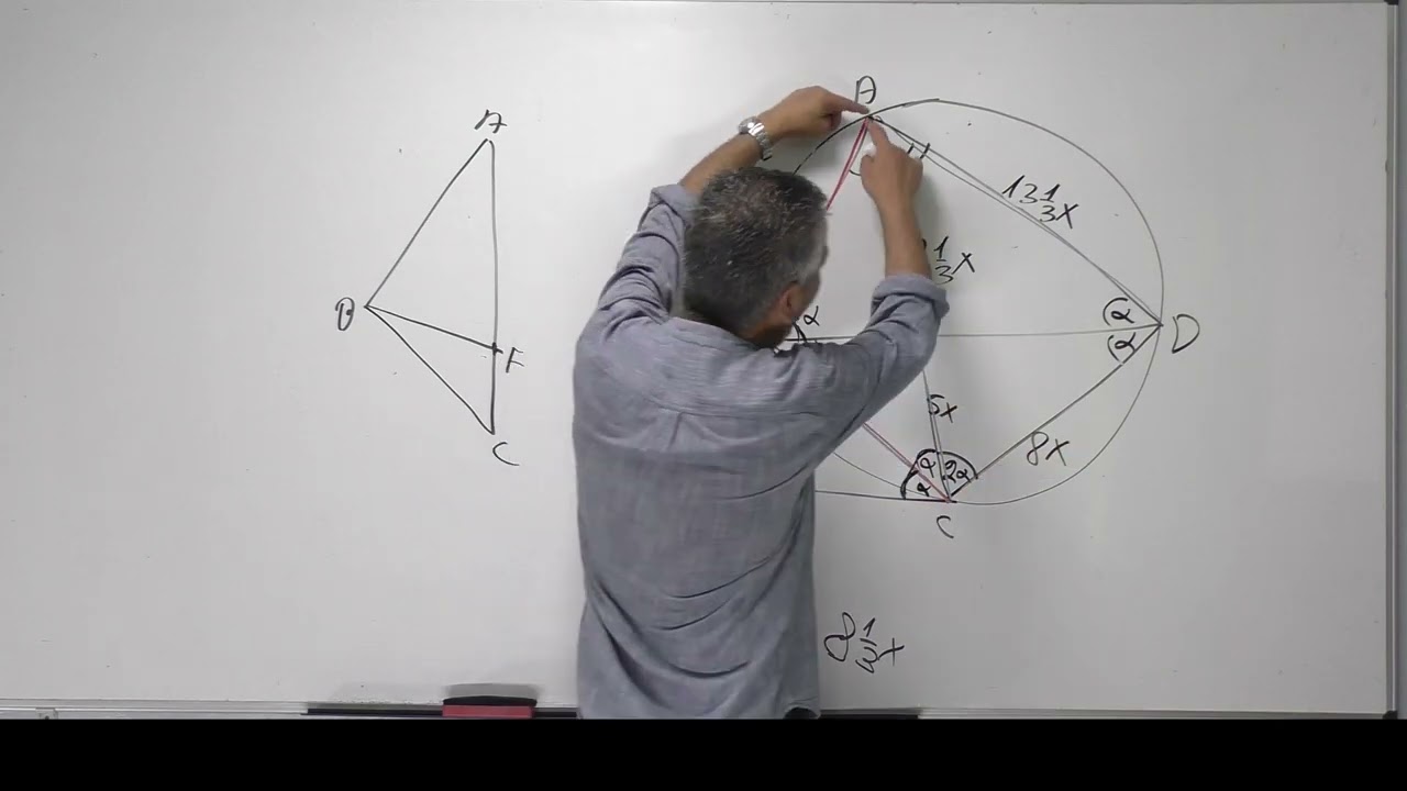פתרון בגרות 581/571 קיץ 2024 מועד א שאלה 4-גיאומטריה עם מעגל.
